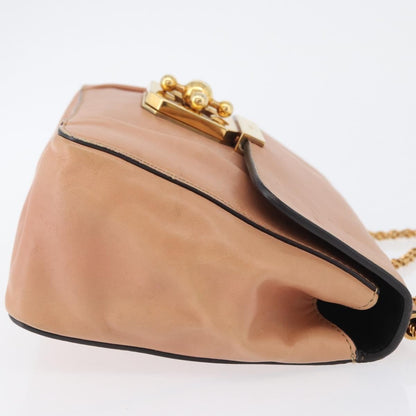 Chloe Elsie Chain Leather, Pink, Leather, Shoulder Bag