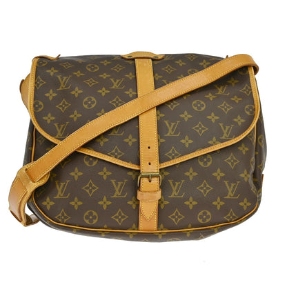 Louis Vuitton Saumur Monogram Canvas, Brown, Canvas, Shoulder Bag