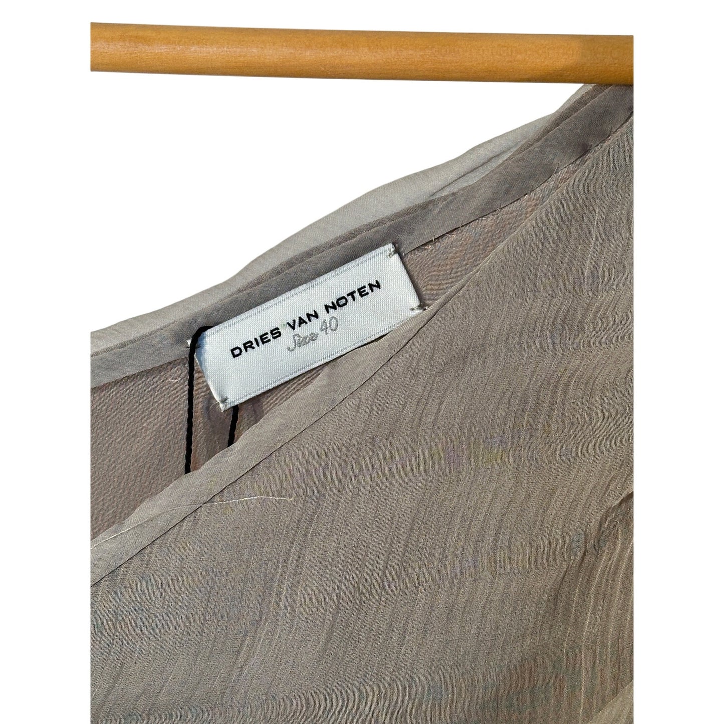 DRIES VAN NOTEN Ruched Blouse Gray