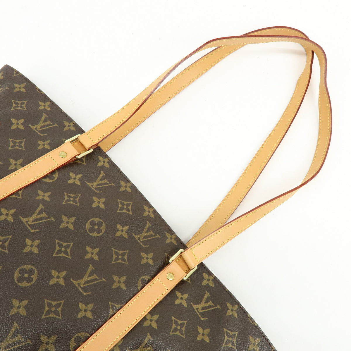 Louis Vuitton Shopping Sac Monogram Canvas, Brown, Canvas, Handbag