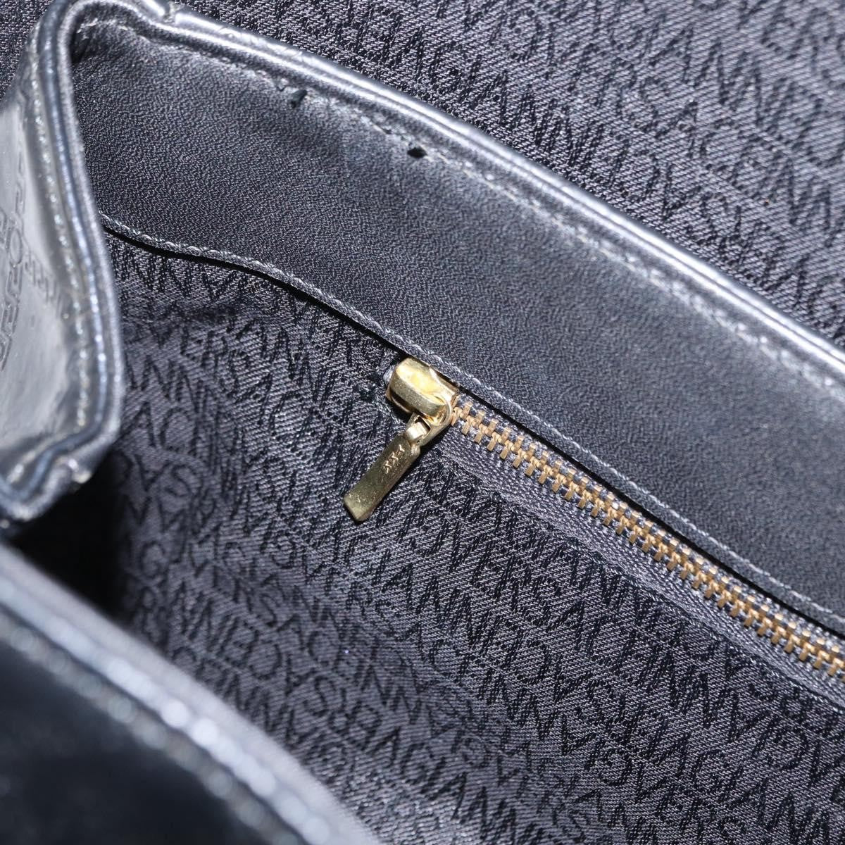 Versace Vintage Sun Duffle Embossed Leather, Yellow, Leather, Handbag