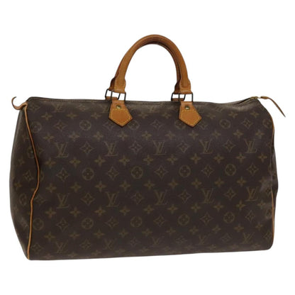 Louis Vuitton Speedy Handbag Monogram Canvas, BROWN, CANVAS, Handbag