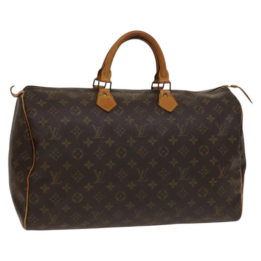 Louis Vuitton Speedy Handbag Monogram Canvas, BROWN, CANVAS, Handbag
