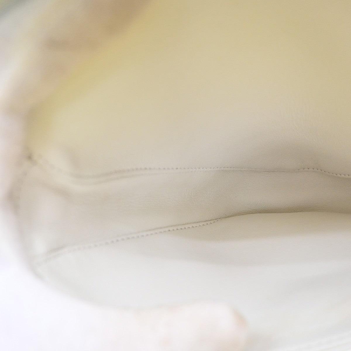 Celine Triangle Leather, White, Leather, Shoulder Bag