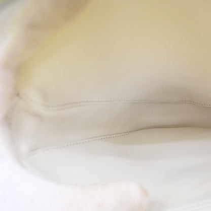 Celine Triangle Leather, White, Leather, Shoulder Bag
