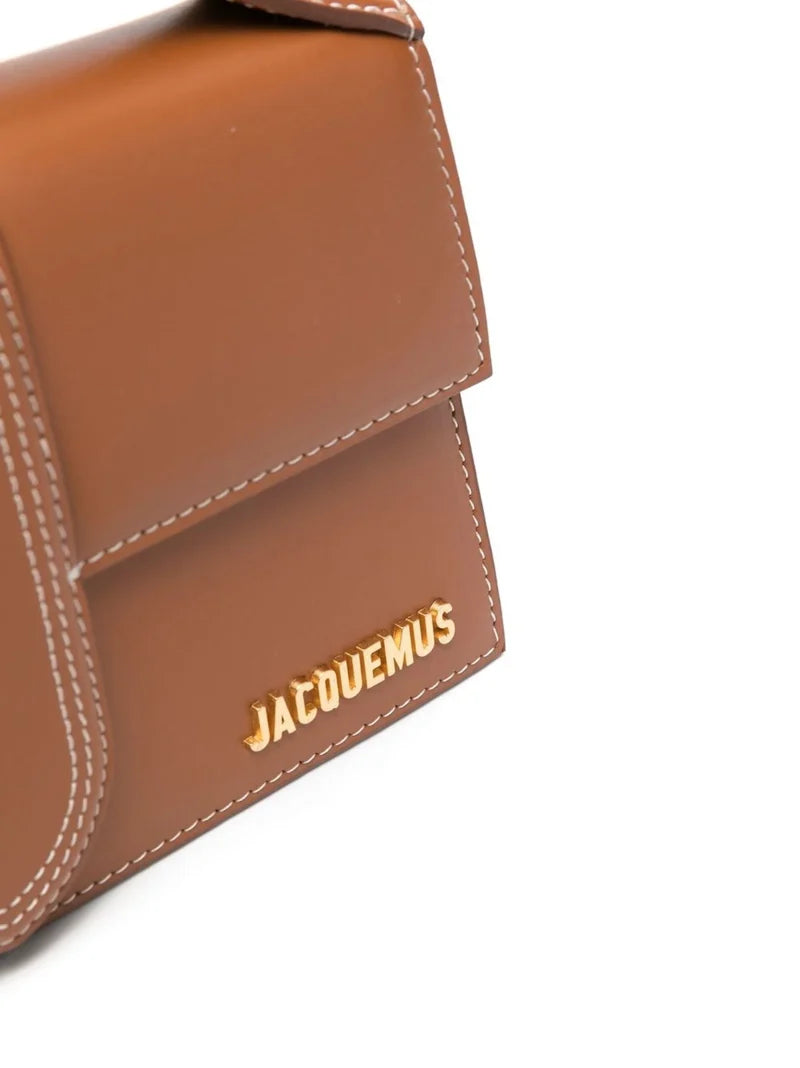 Jacquemus Le Grand Bambino Flap Leather, Camel, Leather, Handbag