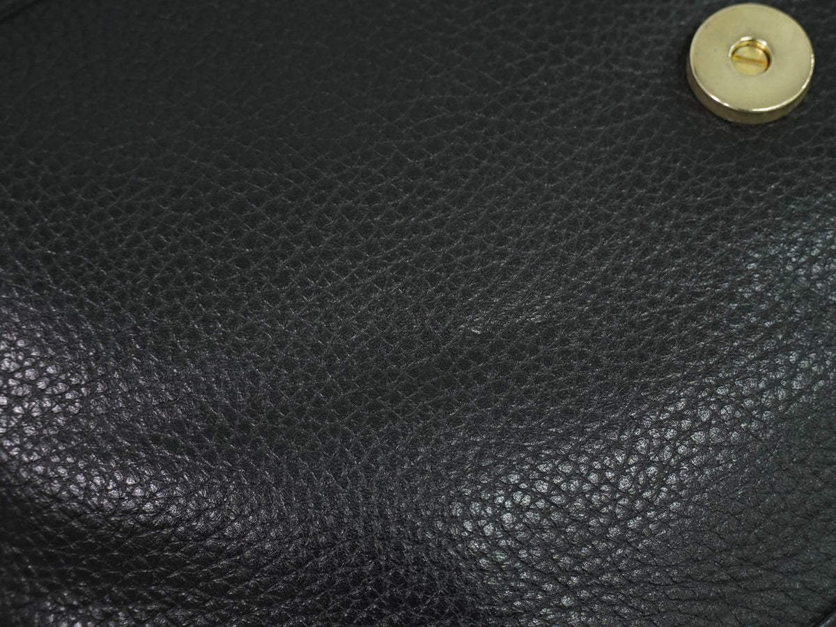 Christian Dior Shoulder Leather, Black, Leather, Shoulder Bag