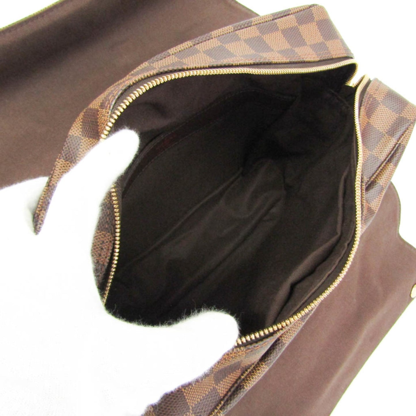 Louis Vuitton Naviglio Damier, Brown, Canvas, Shoulder Bag