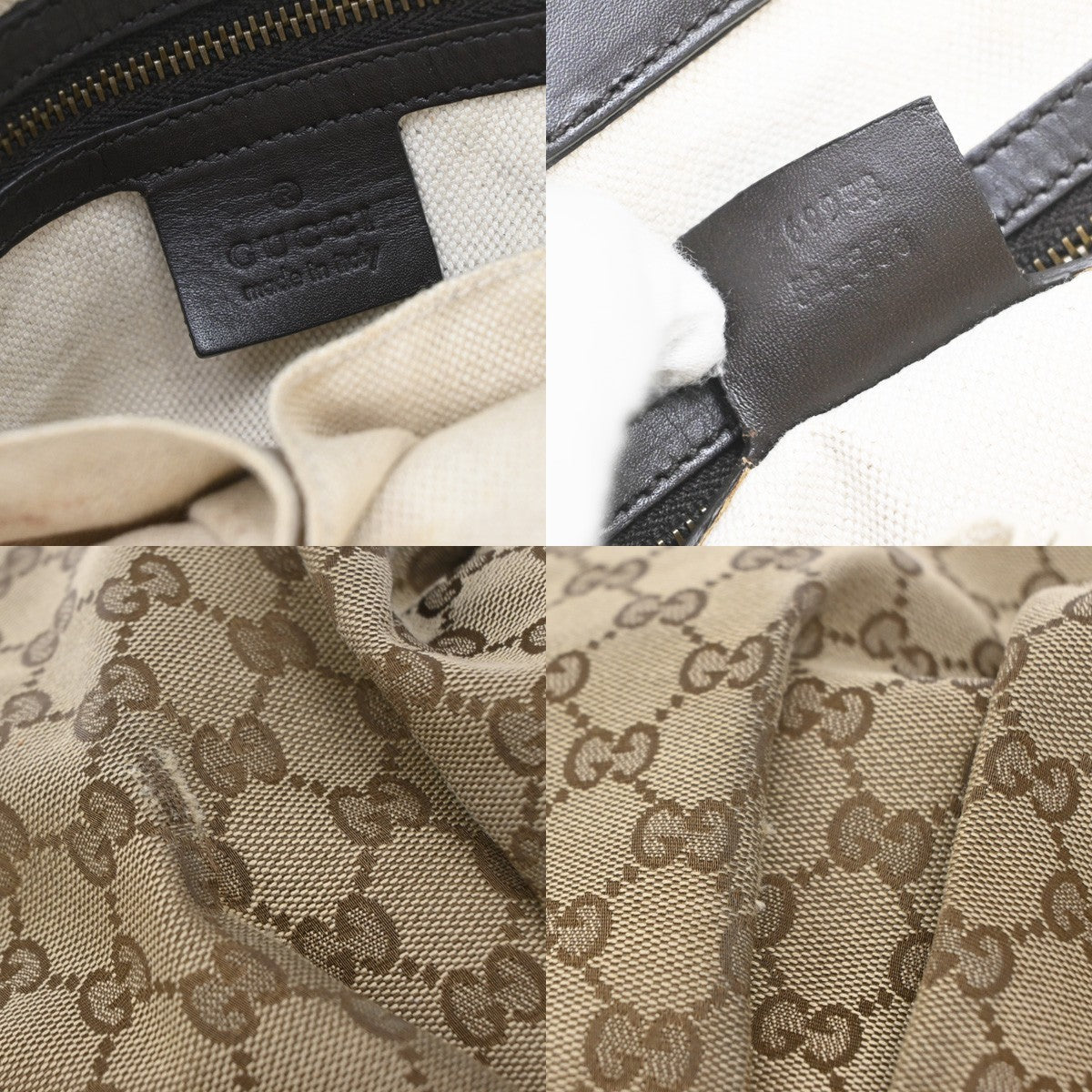 Gucci Scarlett GG Canvas with Leather, Brown, Canvas, Tote Bag