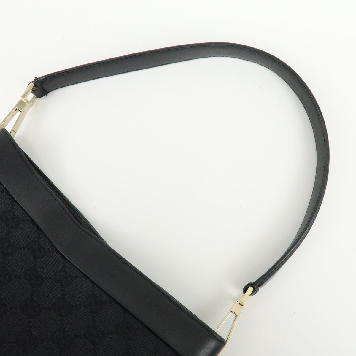 Gucci Gucci GG Canvas North-South Tote GG Canvas and Leather, Black, Canvas, Tote Bag