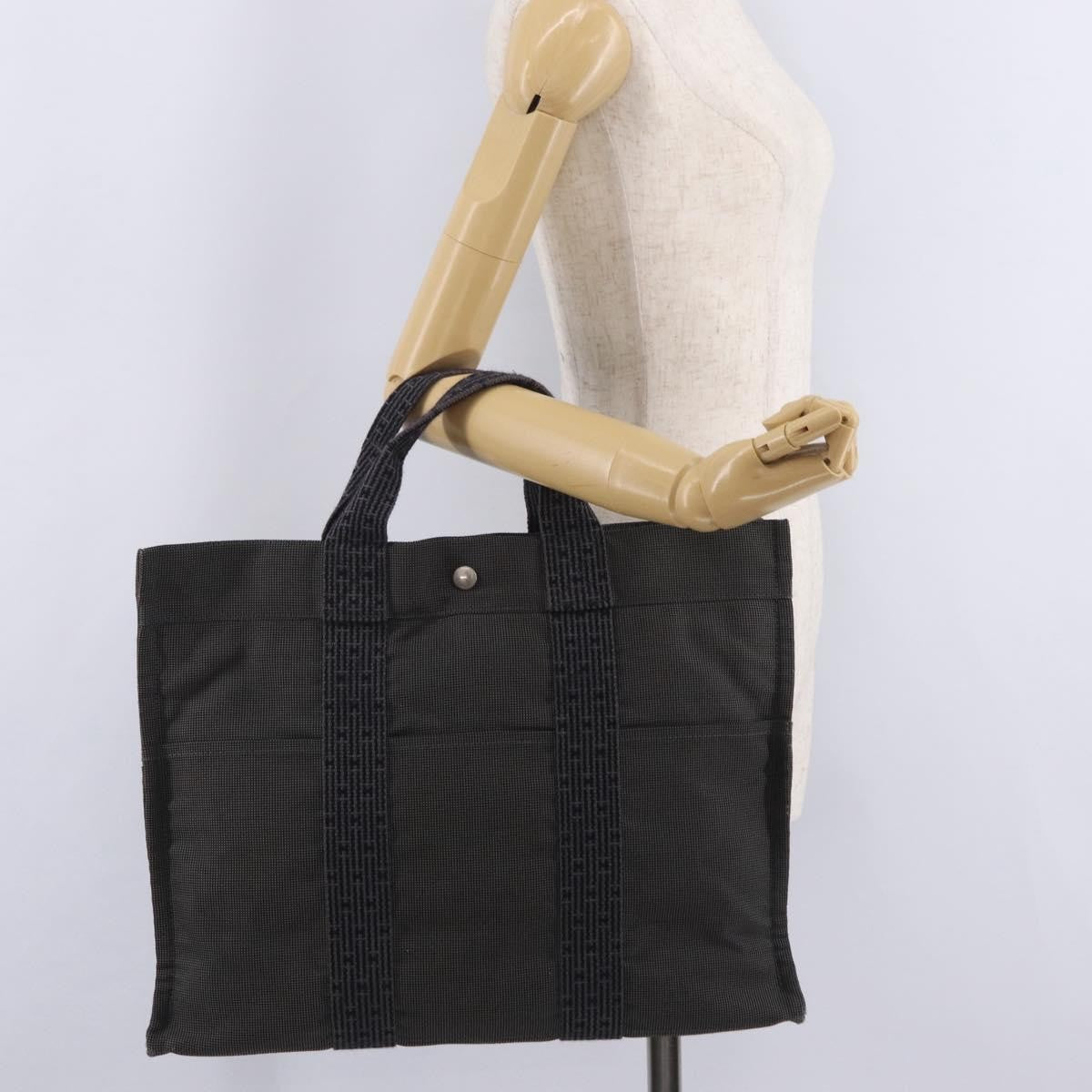 Hermes Fourre-tout Herline Fourre-tout Herline, Gray, Canvas, Tote Bag