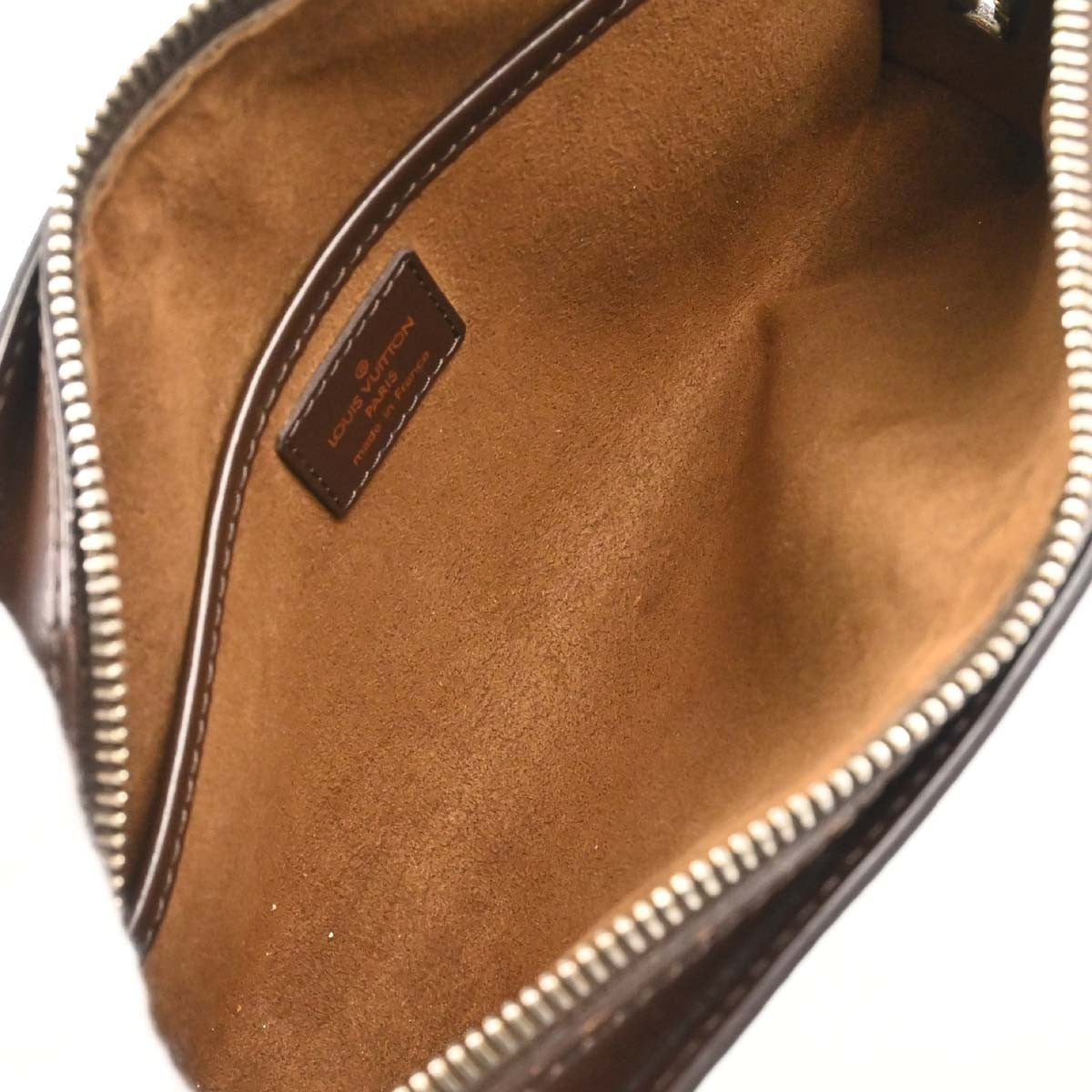Louis Vuitton Pochette Saint Louis Damier Ebene, Brown, Canvas, Clutch