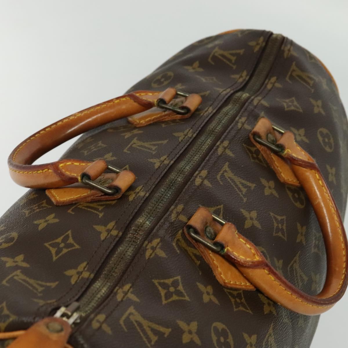 Louis Vuitton Speedy Handbag Monogram Canvas, BROWN, CANVAS, Handbag