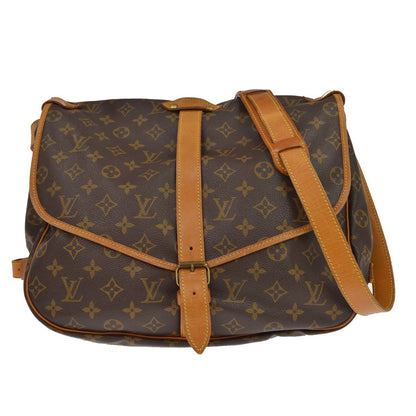 Louis Vuitton Saumur Monogram, Brown, Canvas, Shoulder Bag