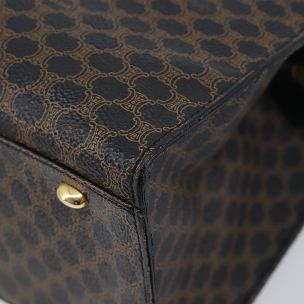 Celine Vintage Macadam Canvas, Black, PVC, Tote Bag