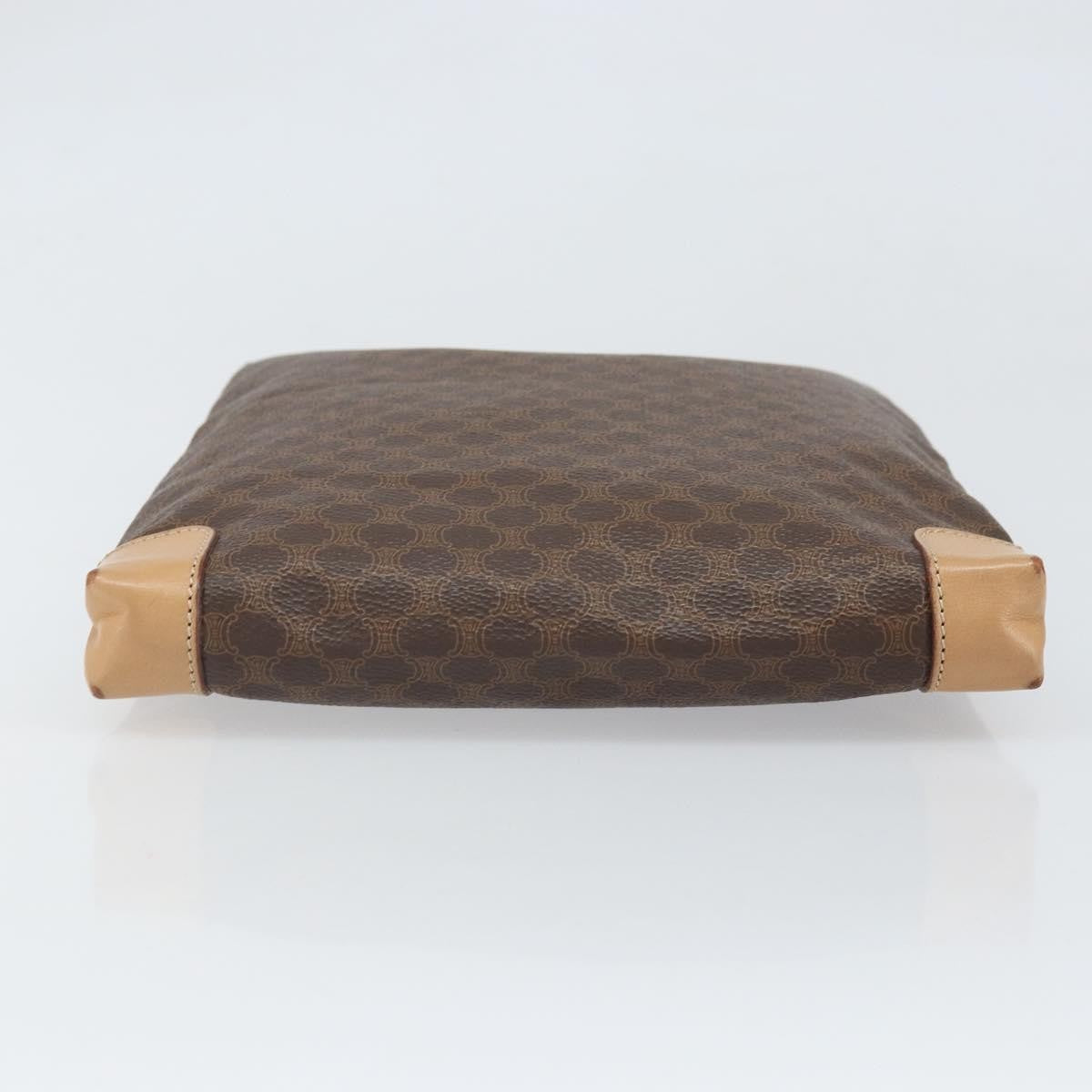 Celine Vintage Macadam Canvas and Leather, Brown, Canvas, Tote Bag