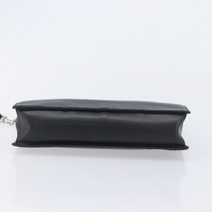 Valentino Garavani VLTN Wristlet Clutch Printed Leather, Black, Leather, Clutch