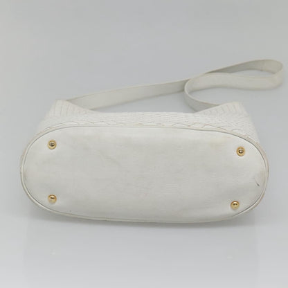 Bally Vintage Quilted leather, White, Leather, Shoulder Bag