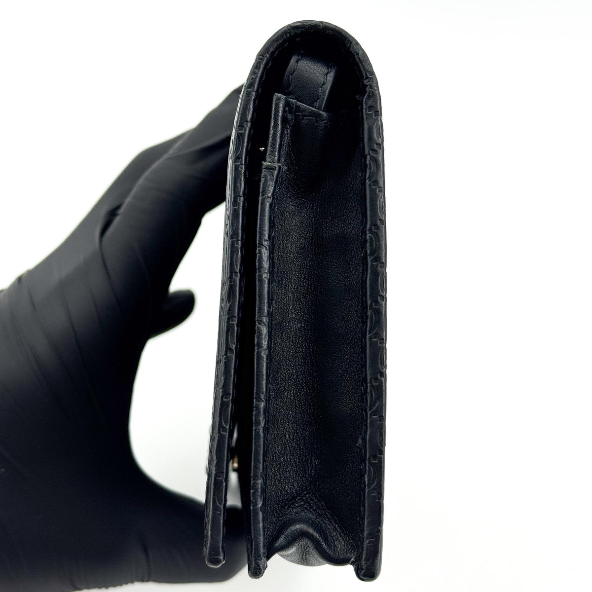 Gucci Wallet on Strap Microguccissima Leather, Black, Leather, Crossbody Bag