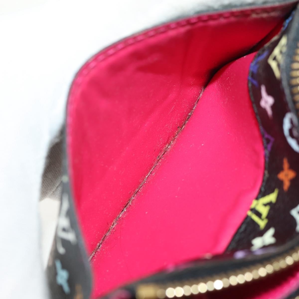 Louis Vuitton Pochette clés NM Monogram Multicolor Canvas, Black, Canvas, Wallet