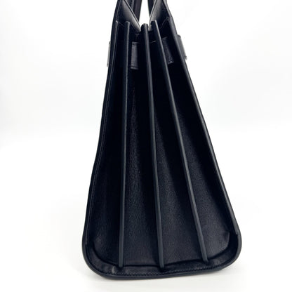 Saint Laurent Sac de Jour Leather, Navy, Leather, Handbag