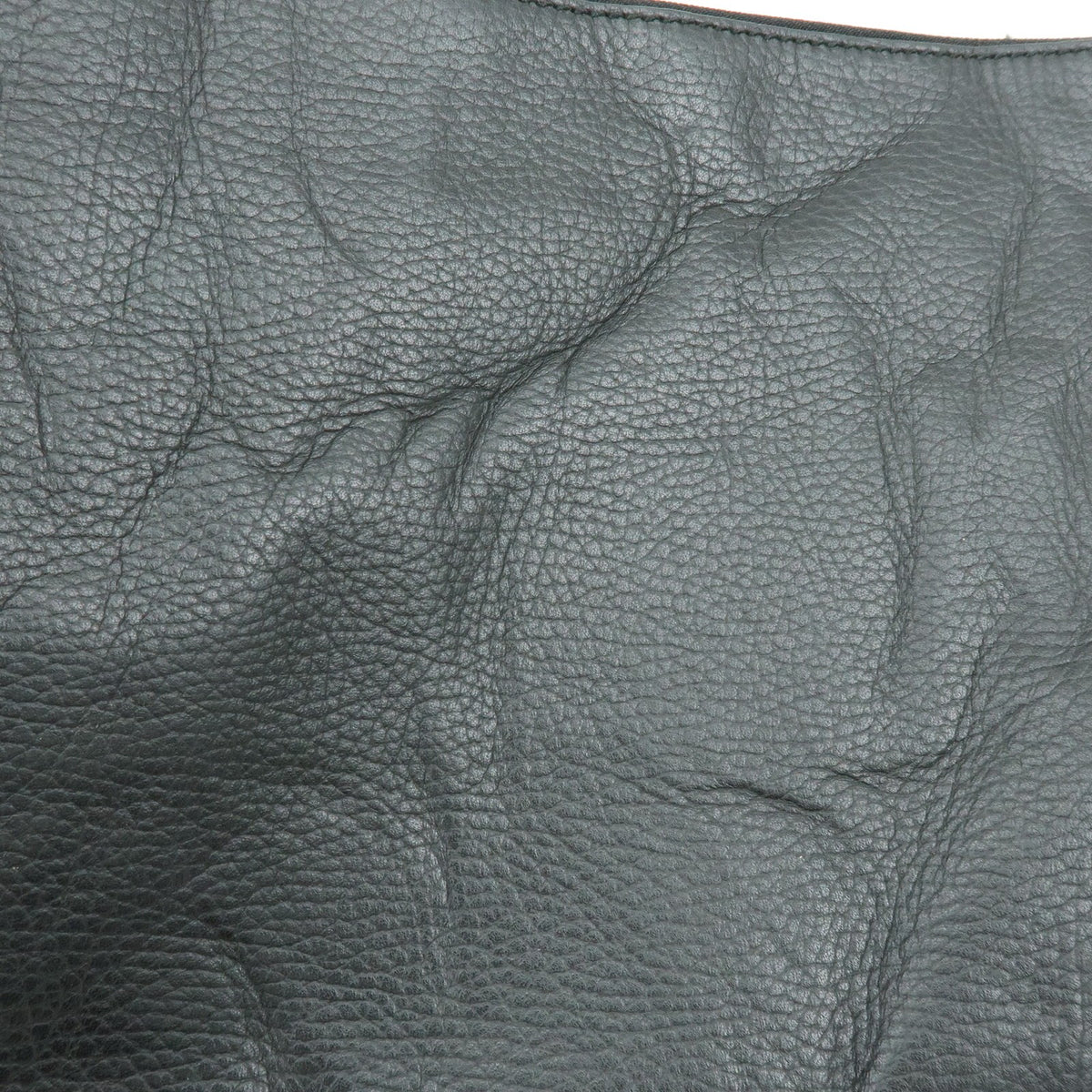 Gucci Bamboo Zip Pouch (Outlet) Leather, Black, Leather, Clutch
