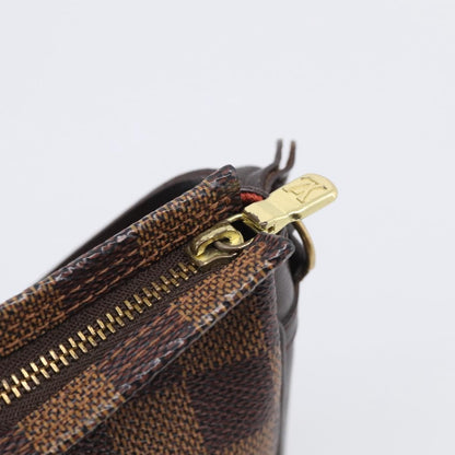 Louis Vuitton Trousse Make Up Damier, Brown, Canvas, Clutch