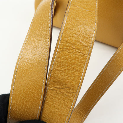 Gucci Vintage Bamboo Leather, Yellow, Leather, Backpack