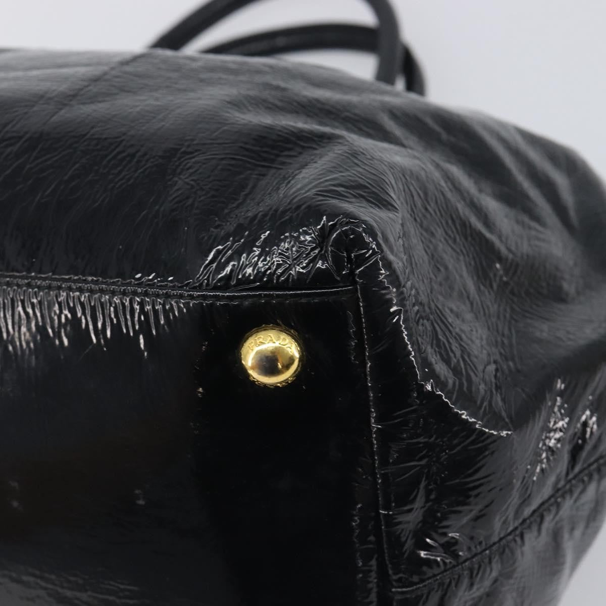 Prada Bow Top handle Patent leather, Black, Patent Leather, Handbag
