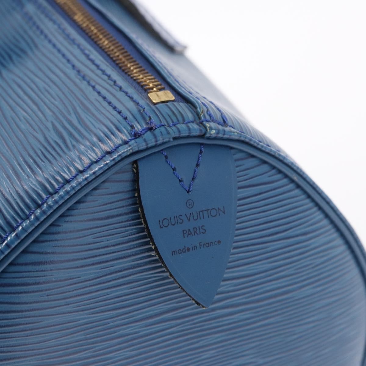 Louis Vuitton Speedy Epi Leather, Blue, Leather, Handbag
