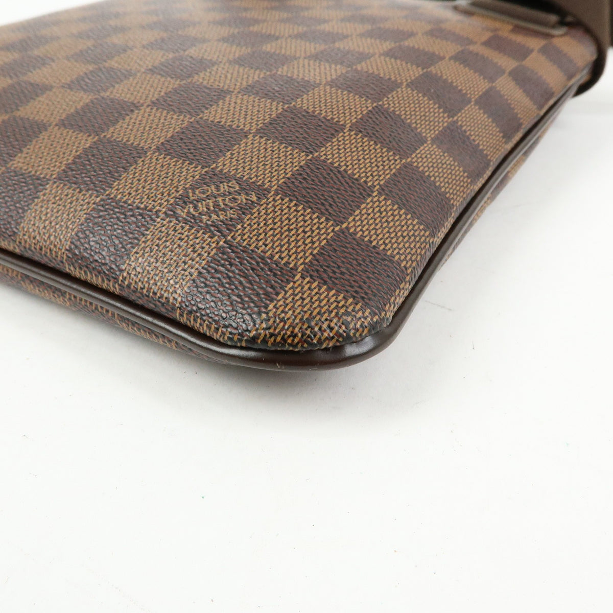 Louis Vuitton Brooklyn Pochette Plate Damier, Brown, Canvas, Clutch