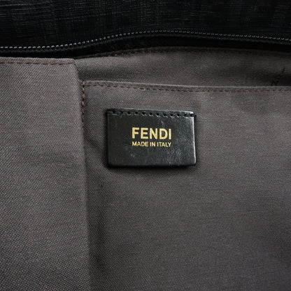 Fendi Superstar Zucchino Coated Canvas, Black, Canvas, Tote Bag