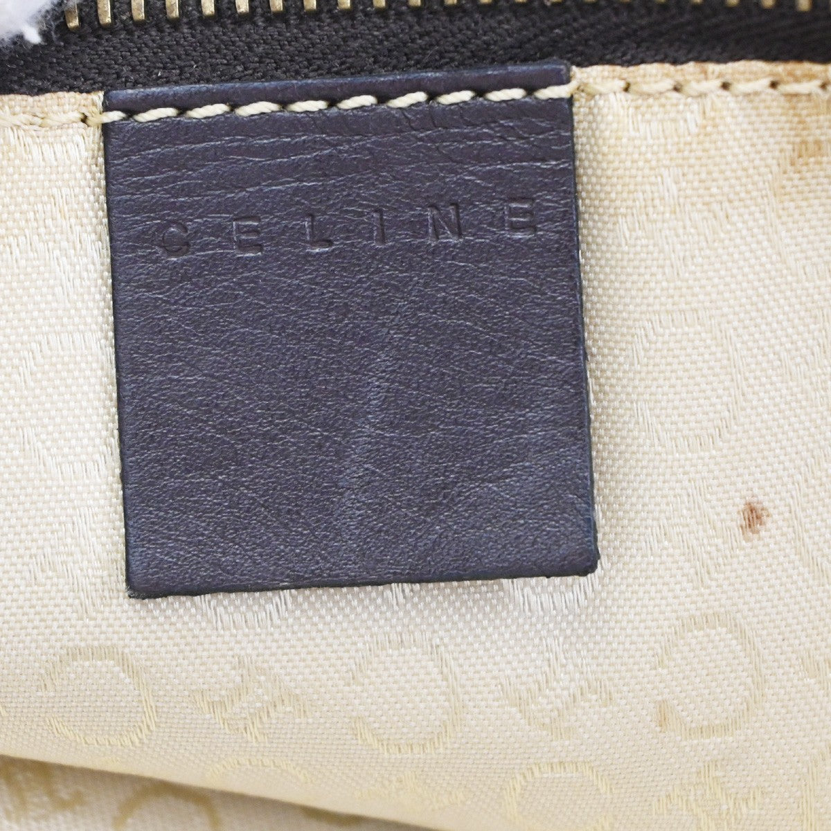 Celine Vintage Macadam Shopper Coated Canvas, Brown, Canvas, Tote Bag