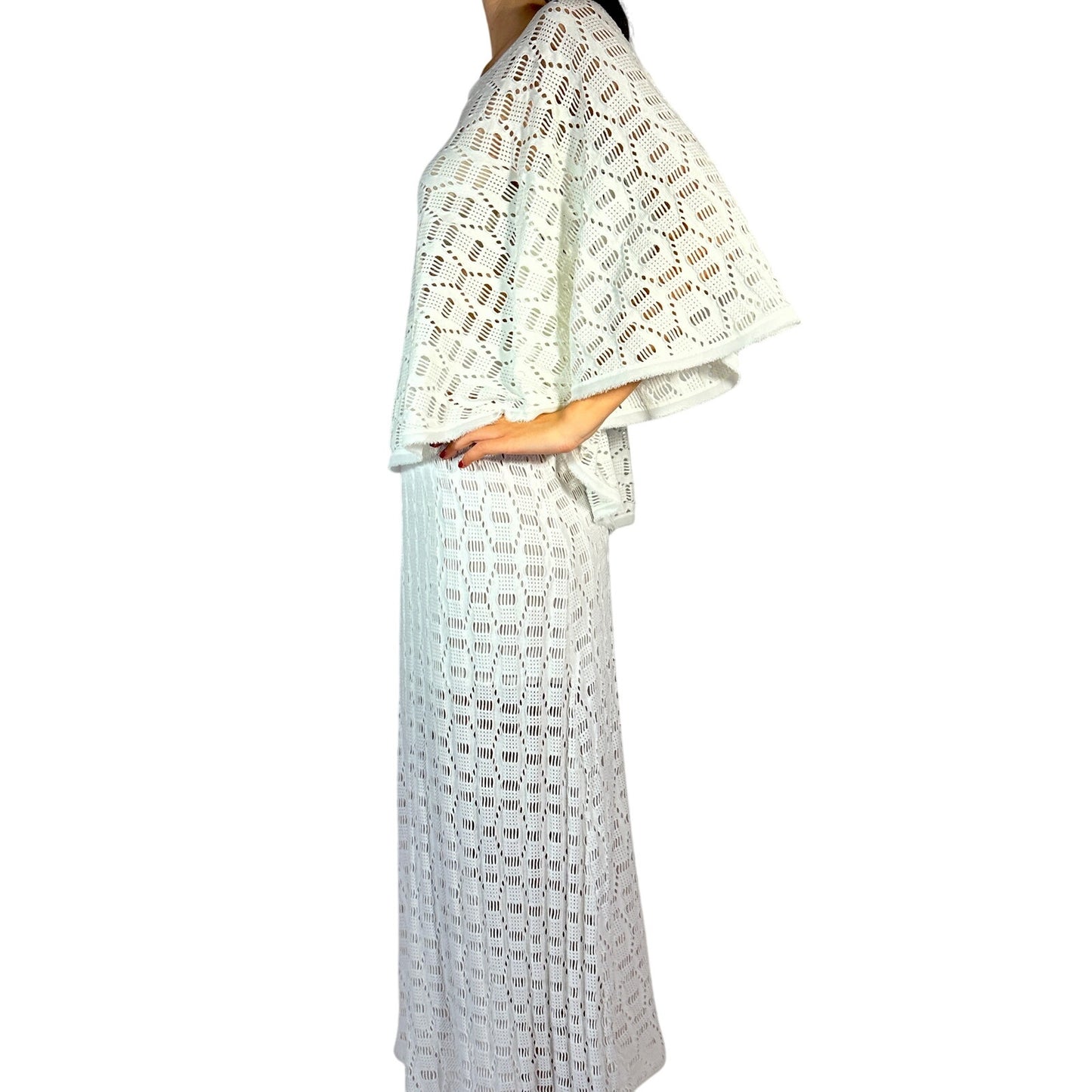 Pinko Open Knit White Top