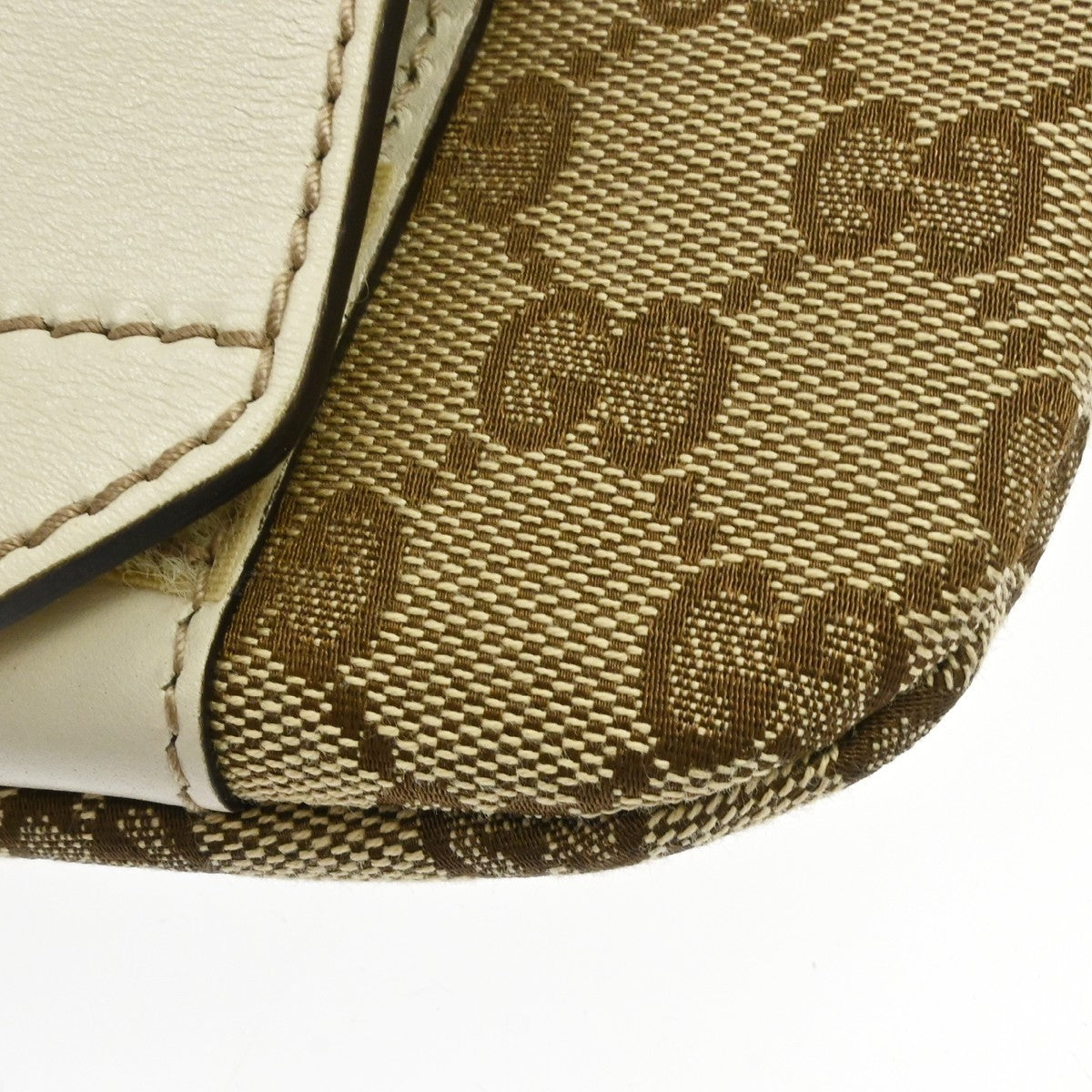 Gucci Waist Belt Bag (Outlet) GG Canvas and Leather, Beige, Canvas, Crossbody Bag