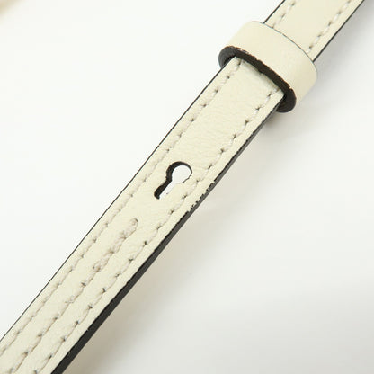 Chloe Nile Studded Suede and Leather, White, Leather, Crossbody Bag
