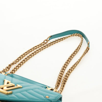 Louis Vuitton New Wave Chain Quilted Leather, Blue, Leather, Shoulder Bag