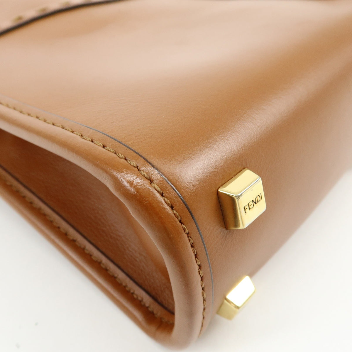 Fendi Sunshine Shopper Leather, Brown, Leather, Tote Bag