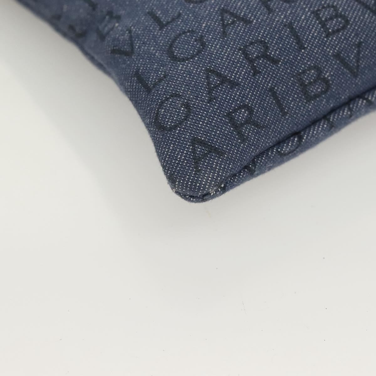 Bvlgari Logomania Canvas with Leather, Blue, Canvas, Shoulder Bag