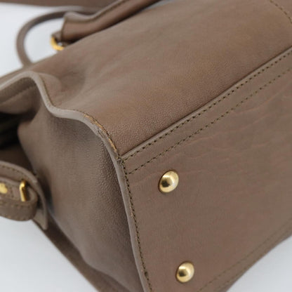 Saint Laurent Chyc Cabas Leather, Brown, Leather, Tote Bag