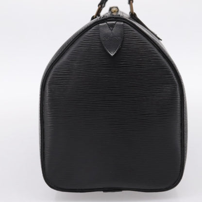 Louis Vuitton Speedy Epi, Black, Leather, Handbag