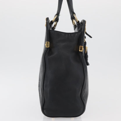 Prada Tote Leather, Black, Leather, Tote Bag