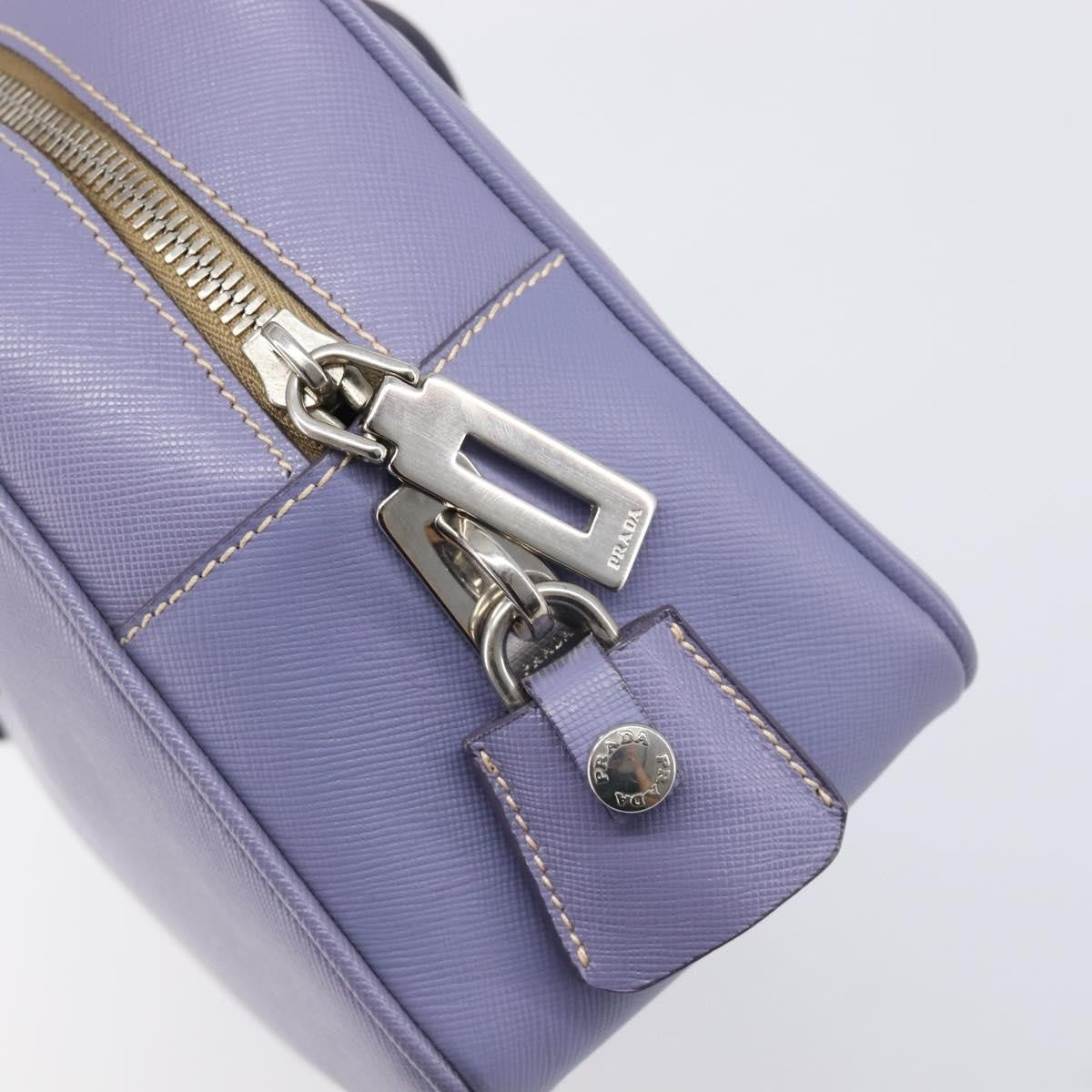 Prada Bauletto Saffiano, Purple, Leather, Handbag