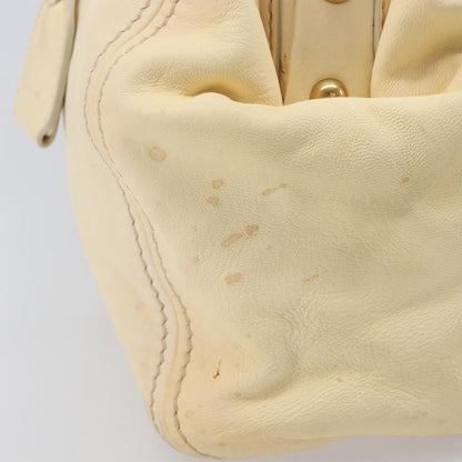 Miu Miu Beau Top Handle Leather, Beige, Leather, Handbag
