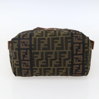 Fendi Vintage FF Zip Zucca Canvas, Brown, Canvas, Tote Bag