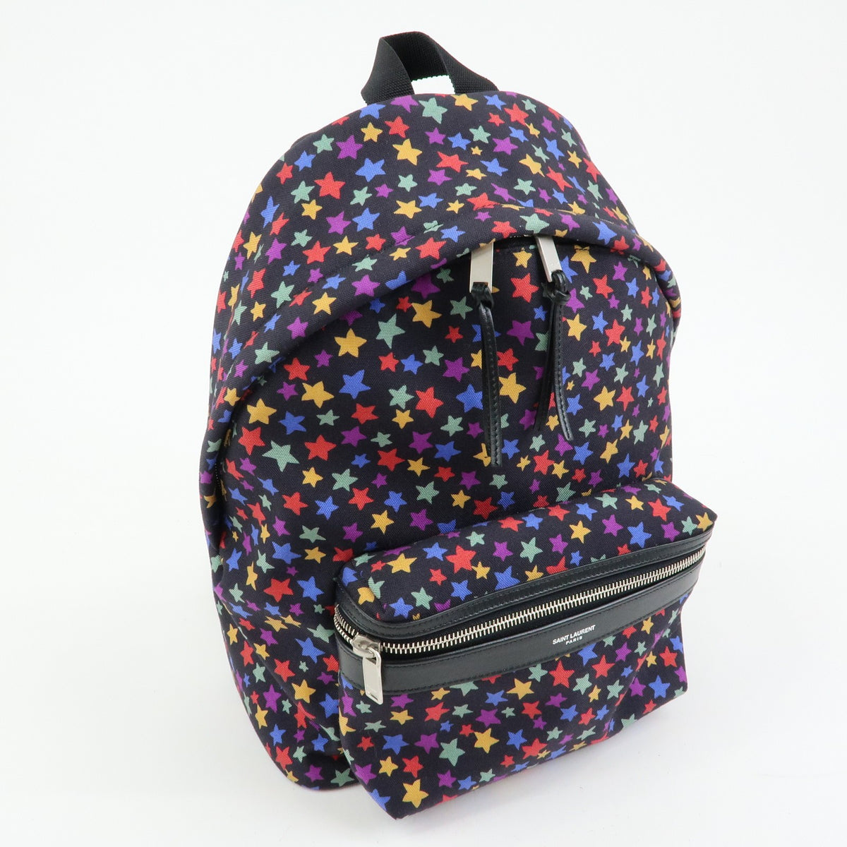 Saint Laurent City Printed Corduroy, Multicolour, Canvas, Backpack