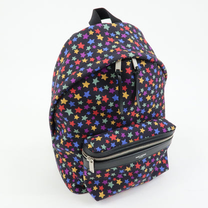 Saint Laurent City Printed Corduroy, Multicolour, Canvas, Backpack