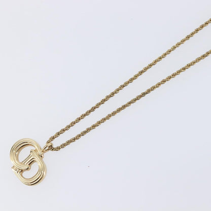 Christian Dior CD Pendant Metal, Gold, Metal, Necklace