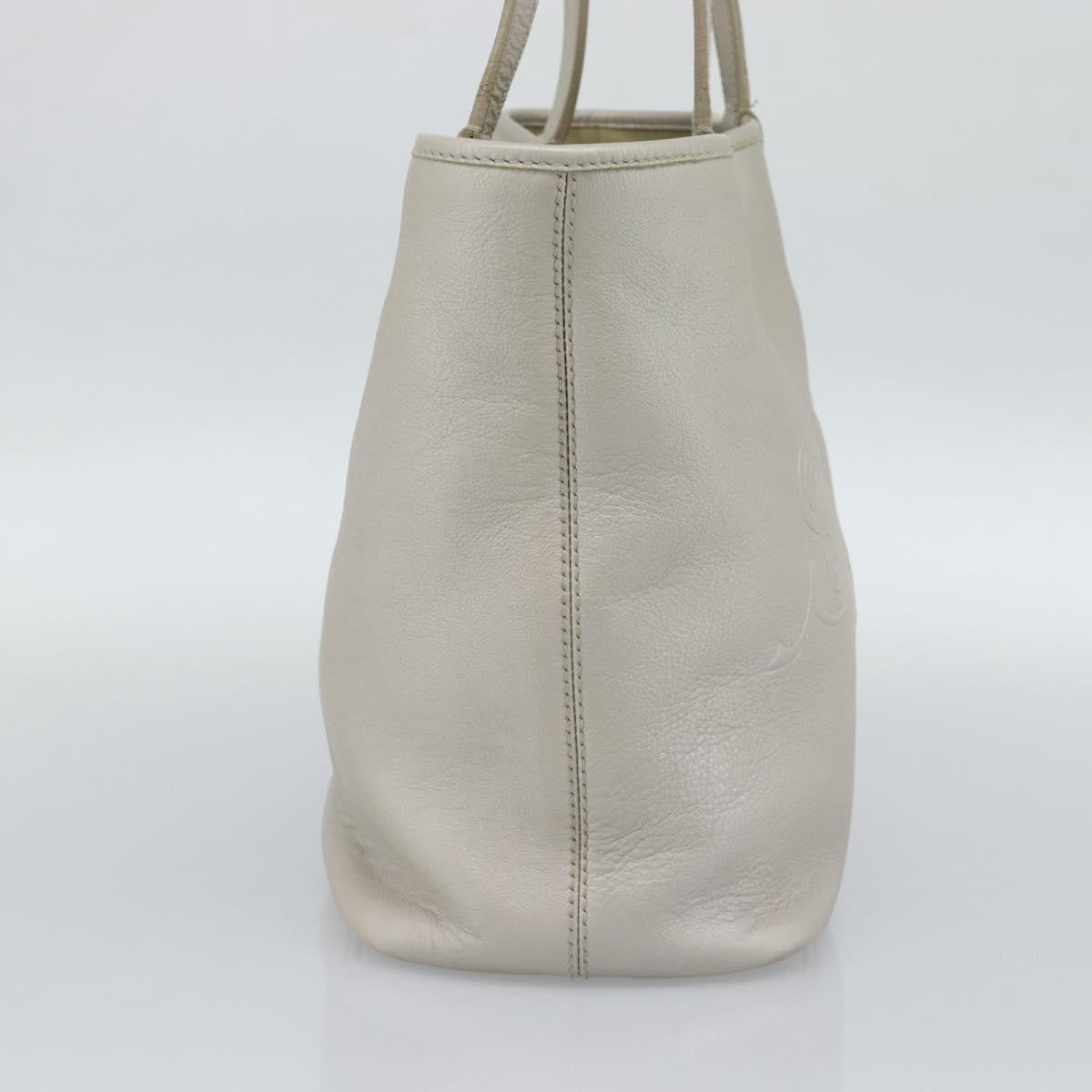 Bvlgari Vintage Leather, Gray, Leather, Tote Bag
