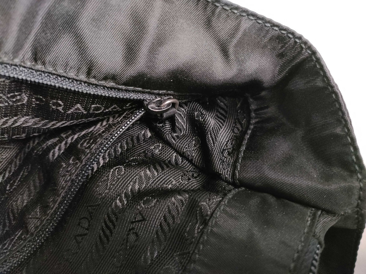 Prada Open Re-Nylon, Black, Nylon, Tote Bag